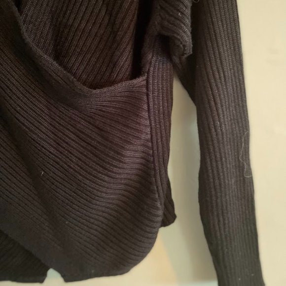 Vintage Fia Italia Handloomed Black Wrap Sweater - Picture 5 of 6